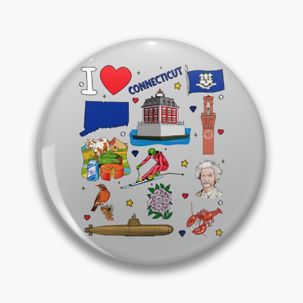 Item preview, Connecticut State Pride, Ultimate Landmarks & Icons Doodle Art designed and sold by mashmosh.