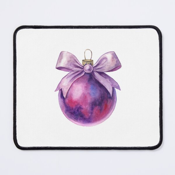 Item preview, Purple Watercolour Christmas Bauble with Bow designed and sold by lippostcard.