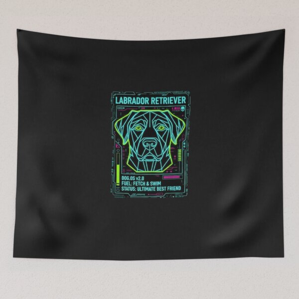 Item preview, Cyberpunk Labrador Retriever Digital HUD Interface  designed and sold by PrimeTime85.