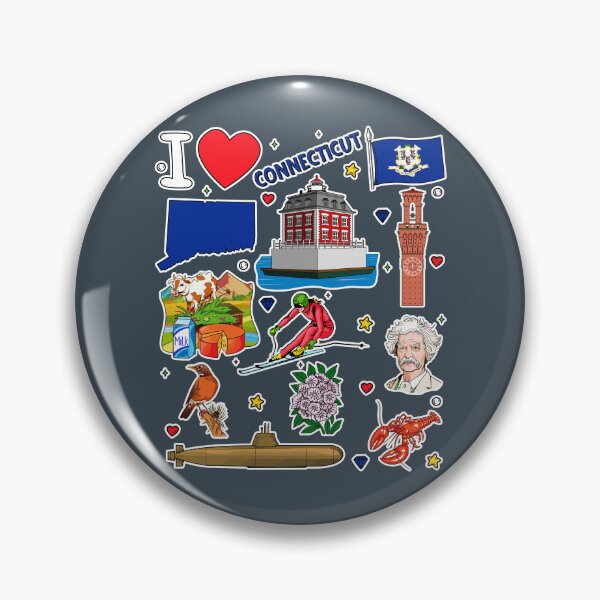 Item preview, Connecticut Pride, Icons, Landmarks & Heritage Sticker Collage designed and sold by mashmosh.