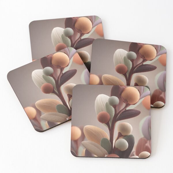 Item preview, Soft Abstract Botanical Sculpture in Pastel Tones – Modern Floral Art designed and sold by Flair-Fashion.