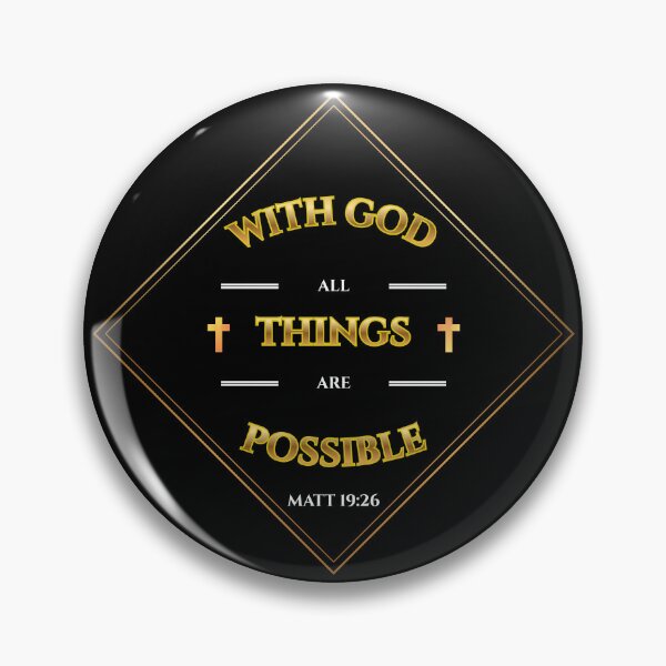 Item preview, Matthew 19:26 Bible Verse Typography (KJV) designed and sold by Clothed in Scripture.