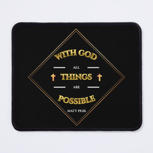 Item preview, Matthew 19:26 Bible Verse Typography (KJV) designed and sold by Clothed in Scripture.