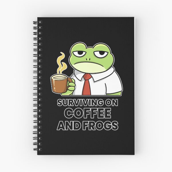 Item preview, Surviving on Coffee and Frogs – Funny Frog Coffee Work Shirt designed and sold by Kewessthetic.