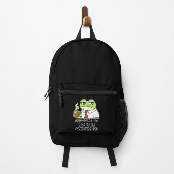 Item preview, Surviving on Coffee and Frogs – Funny Frog Coffee Work Shirt designed and sold by Kewessthetic.