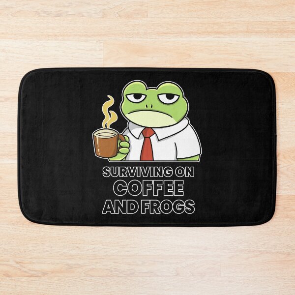 Item preview, Surviving on Coffee and Frogs – Funny Frog Coffee Work Shirt designed and sold by Kewessthetic.