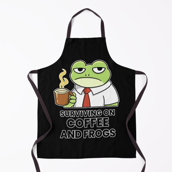 Item preview, Surviving on Coffee and Frogs – Funny Frog Coffee Work Shirt designed and sold by Kewessthetic.