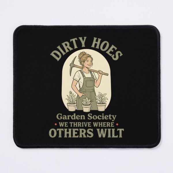 Item preview, Dirty Hoes Garden Society Vintage Gardening Humor Illustration designed and sold by MotivaChic.