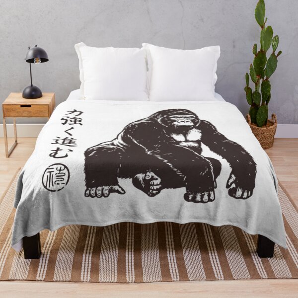 Item preview, Vintage Retro Japanese Style Silverback Gorilla – Strength and Power designed and sold by Mason-Pride.