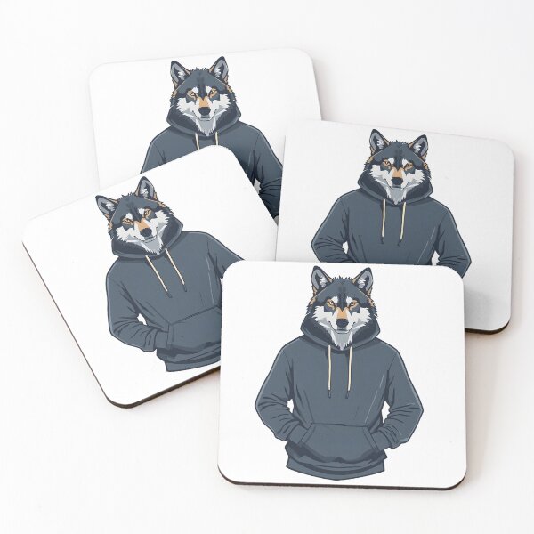 Item preview, Stylized Wolf Hoodie Design - Unique Animal Graphic Art for Fashion Lovers designed and sold by Kavya Art.