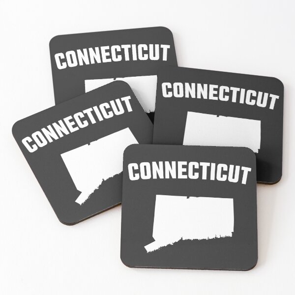 Item preview, Connecticut State Pride - Classic White Silhouette Map designed and sold by mashmosh.