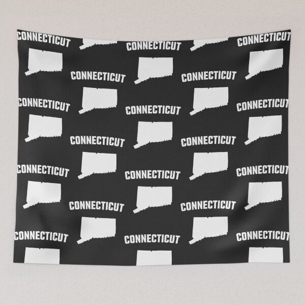 Item preview, Connecticut State Pride - Classic White Silhouette Map designed and sold by mashmosh.