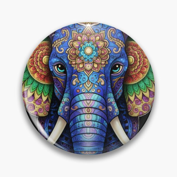 Item preview, Colorful Mandala Elephant Artwork | Boho Elephant Head Illustration | Psychedelic Tribal Decorative Wall Art Design designed and sold by Simplystik.