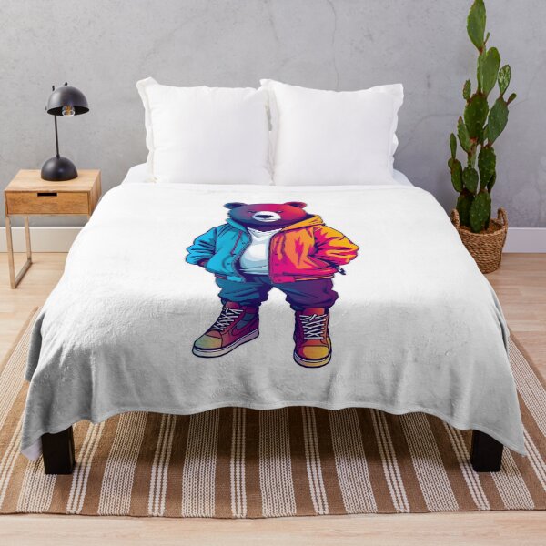 Item preview, Streetwear Bear Urban Cool with a Colorful Twist designed and sold by Kavya Art.