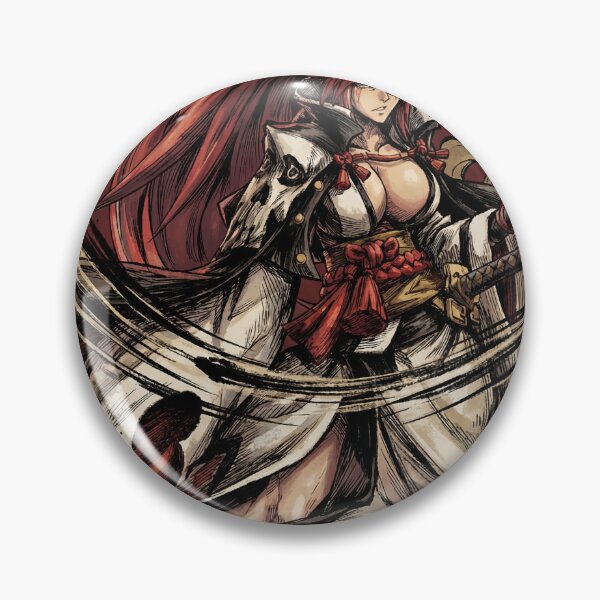 Item preview, Baiken Guilty Gear Strive XX Accent Core One Eyed Samurai Pink Hair Katana Anchor Chain Japanese Swordswoman Missing Arm Fan Art Portrait Poster T-Shirt Sticker Print Gift designed and sold by Senpaiwaves.
