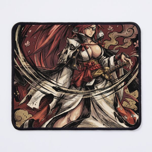 Item preview, Baiken Guilty Gear Strive XX Accent Core One Eyed Samurai Pink Hair Katana Anchor Chain Japanese Swordswoman Missing Arm Fan Art Portrait Poster T-Shirt Sticker Print Gift designed and sold by Senpaiwaves.