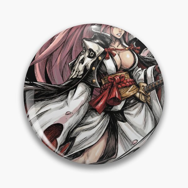 Item preview, Baiken Guilty Gear Strive XX Accent Core One Eyed Samurai Pink Hair Katana Anchor Chain Japanese Swordswoman Missing Arm Fan Art Portrait Poster T-Shirt Sticker Print Gift designed and sold by Senpaiwaves.