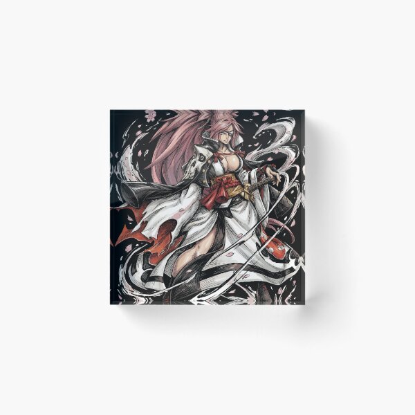 Item preview, Baiken Guilty Gear Strive XX Accent Core One Eyed Samurai Pink Hair Katana Anchor Chain Japanese Swordswoman Missing Arm Fan Art Portrait Poster T-Shirt Sticker Print Gift designed and sold by Senpaiwaves.