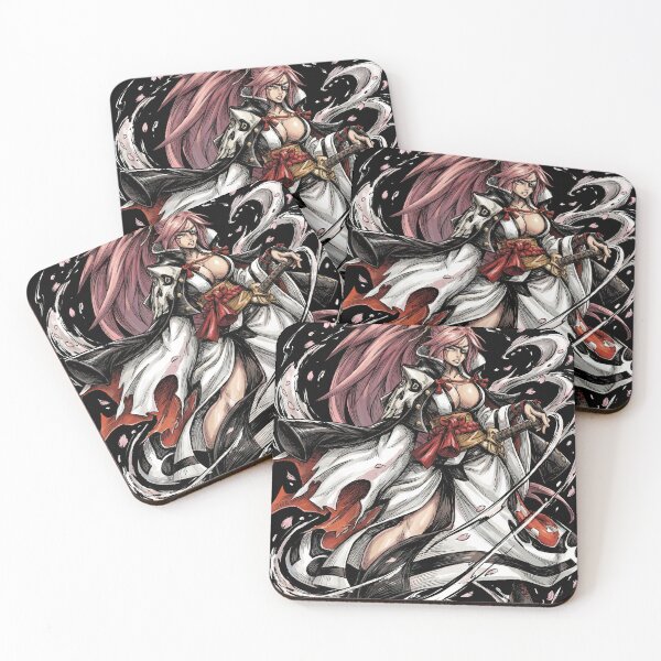 Item preview, Baiken Guilty Gear Strive XX Accent Core One Eyed Samurai Pink Hair Katana Anchor Chain Japanese Swordswoman Missing Arm Fan Art Portrait Poster T-Shirt Sticker Print Gift designed and sold by Senpaiwaves.