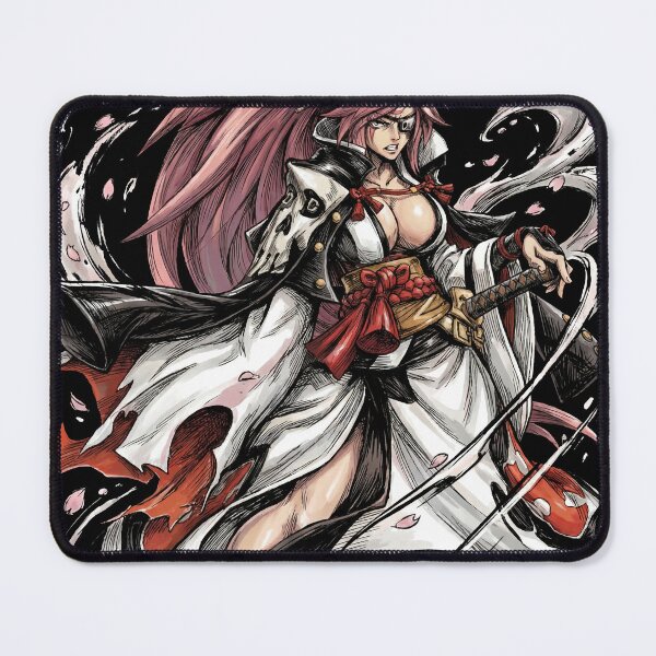 Item preview, Baiken Guilty Gear Strive XX Accent Core One Eyed Samurai Pink Hair Katana Anchor Chain Japanese Swordswoman Missing Arm Fan Art Portrait Poster T-Shirt Sticker Print Gift designed and sold by Senpaiwaves.