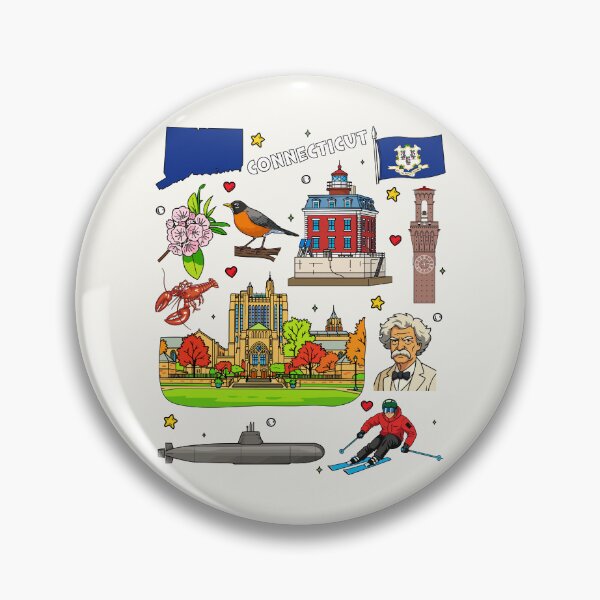 Item preview, Connecticut State Pride, Landmarks, Nature & History Illustration designed and sold by mashmosh.