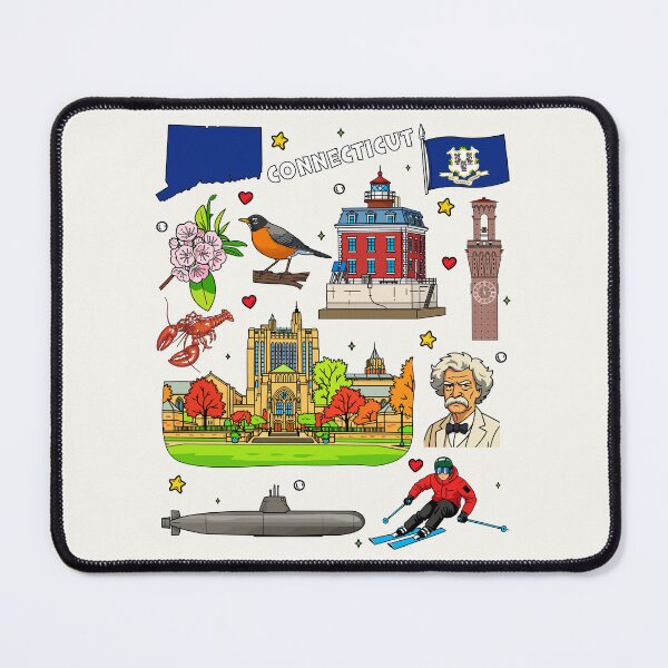 Item preview, Connecticut State Pride, Landmarks, Nature & History Illustration designed and sold by mashmosh.