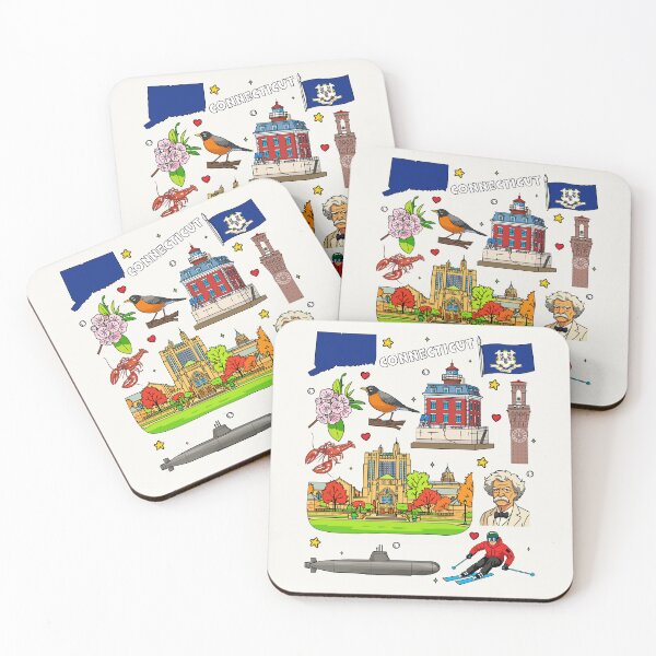 Item preview, Connecticut State Pride, Landmarks, Nature & History Illustration designed and sold by mashmosh.