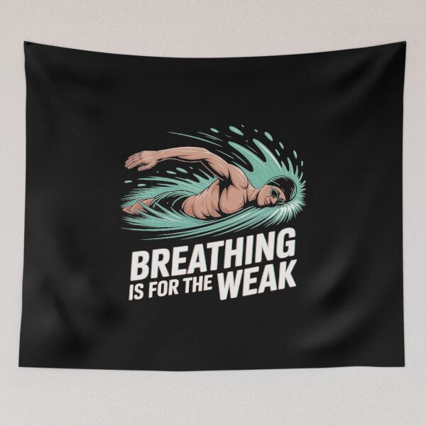 Item preview, Breathing Is For The Weak - Swimming Swimmer Water Sports  designed and sold by RoyTill0Art.