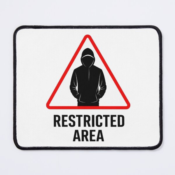 Item preview, Restricted Area Warning Sign Street Design designed and sold by the-dovlat.