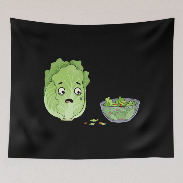 Item preview, Funny Lettuce Vegetable Humor Art Salad Vegan designed and sold by donadonvgran.