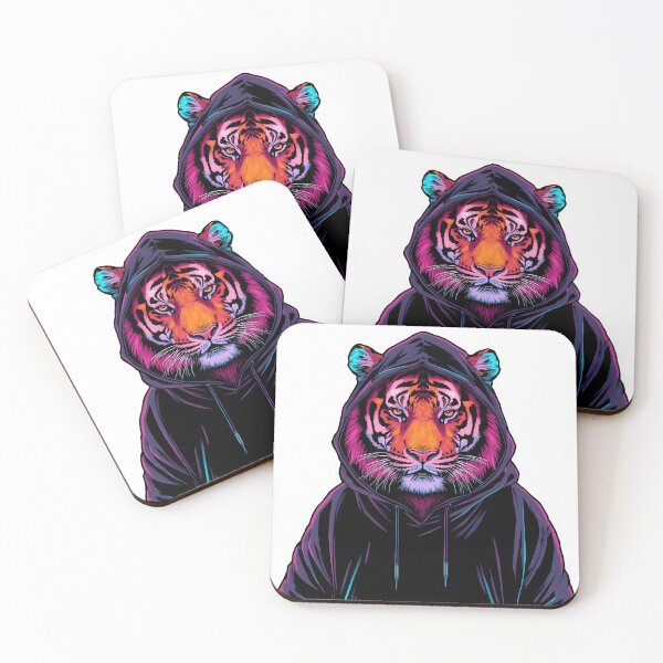 Item preview, Vibrant Tiger in Hoodie designed and sold by Kavya Art.