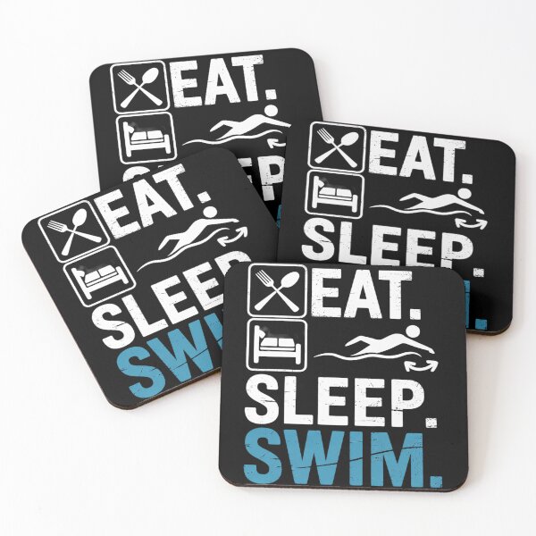 Item preview, Eat Sleep Swim Repeat Funny Swimming Swimmer  designed and sold by RoyTill0Art.