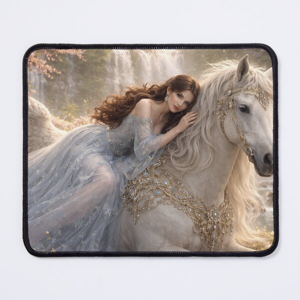 Item preview, Ethereal Angel and White Horse designed and sold by ASMRUniverse.