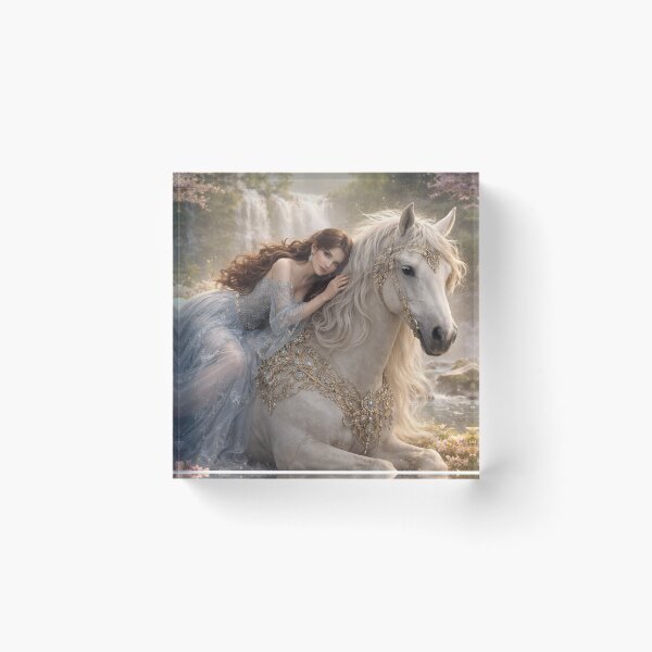 Item preview, Ethereal Angel and White Horse designed and sold by ASMRUniverse.