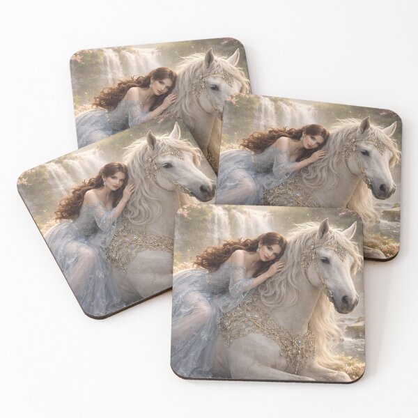 Item preview, Ethereal Angel and White Horse designed and sold by ASMRUniverse.