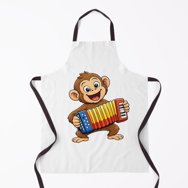 Item preview, Funny Monkey Accordion Music Cartoon designed and sold by the-dovlat.