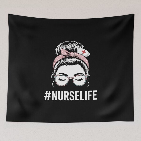 Item preview, Messy Bun Nurse Life Stethoscope Funny Nursing designed and sold by gourpmerzihd.