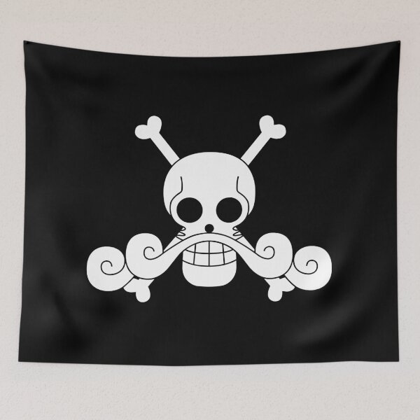 Item preview, gol d roger king pirates jolly roger flag white designed and sold by jeriney.