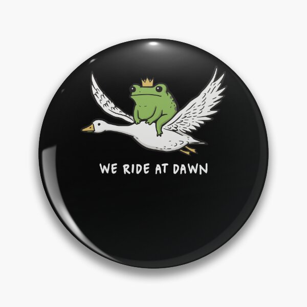 Item preview, We Ride At Dawn Funny Frog Riding Goose Chaotic Animal Lover designed and sold by jakaun.