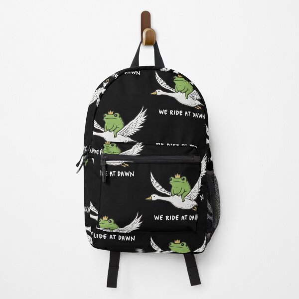 Item preview, We Ride At Dawn Funny Frog Riding Goose Chaotic Animal Lover designed and sold by jakaun.