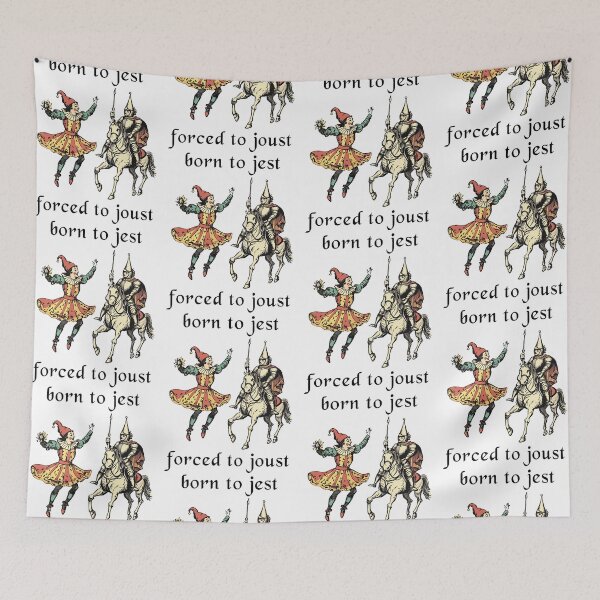 Item preview, Born To Jest Forced To Joust Vintage Medieval Knight Jester designed and sold by jakaun.