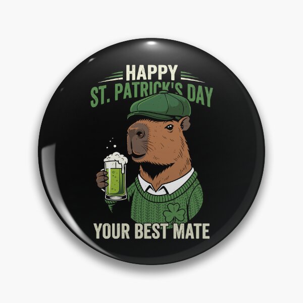 Item preview, Happy St Patrick's Day You Best Mate Capybara Beer Shamrock Irish Drinking designed and sold by jakaun.