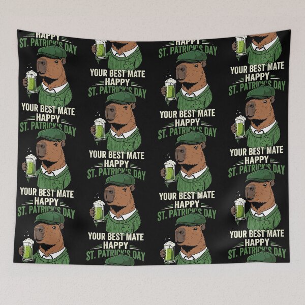 Item preview, Happy St Patrick's Day You Best Mate Capybara Beer Shamrock Irish Drinking designed and sold by jakaun.