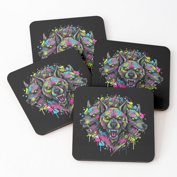 Item preview, Neon Cerberus: Vibrant Street Art Hellhound Statement designed and sold by MartinxMarie.