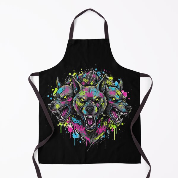 Item preview, Neon Cerberus: Vibrant Street Art Hellhound Statement designed and sold by MartinxMarie.