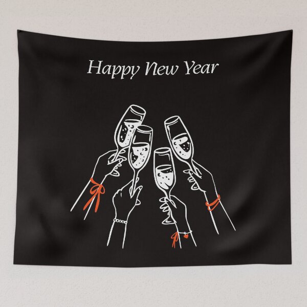 Item preview, Happy New Year. New Year's Toast. designed and sold by Dinasshop.