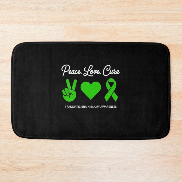 Item preview, Peace Love Cure Traumatic Brain Injury TBI Awareness designed and sold by gourpmerzihd.