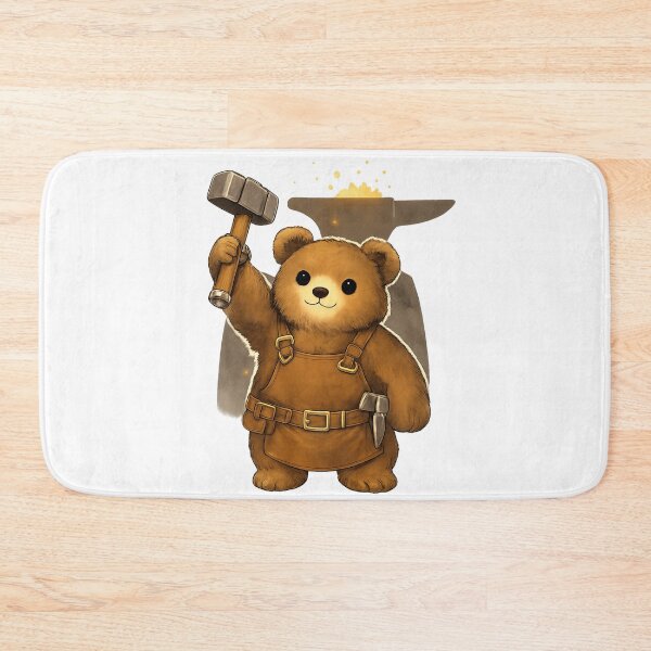 Item preview, Bear Blacksmith – Cozy Medieval Forest Hero designed and sold by CraftLum.