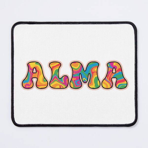 Item preview, ❤️ Alma Personalized Name Wavy Retro Shirt, Coffee Mug, Sticker Gift designed and sold by HelixPedia.