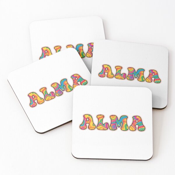 Item preview, ❤️ Alma Personalized Name Wavy Retro Shirt, Coffee Mug, Sticker Gift designed and sold by HelixPedia.